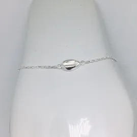 PULSEIRA FEMININA UM BÚZIO BANHO DE PRATA
