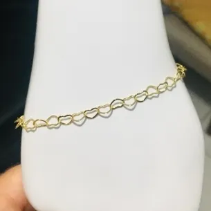 PULSEIRA FULL CORAÇÃO ESPESSURA GRANDE DOURADO