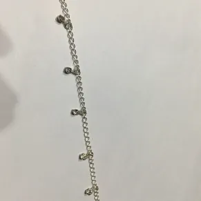 PULSEIRA INFANTIL 5 BOLINHAS DE STRASS BANHO DE PRATA