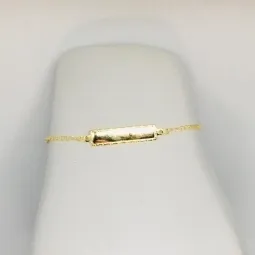 PULSEIRA INFANTIL PLAQUINHA LISA TRABALHADO BORDA ADNY