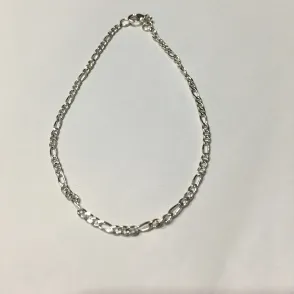 PULSEIRA MASCULINA 1MM FÍGARO 3X1 BANHO DE PRATA 20 CM