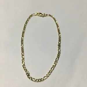 PULSEIRA MASCULINA 1MM FÍGARO 3X1 DOURADA 20 CM