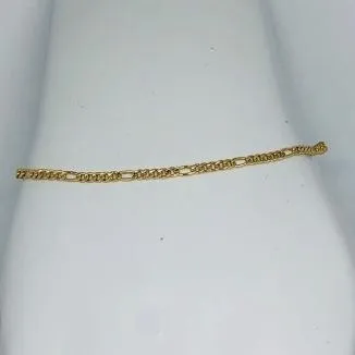 PULSEIRA MASCULINA FÍGARO FINA DOURADO 5X1 