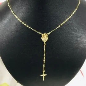 TERÇO ASSUNÇÃO DE MARIA DOURADO 60 CM
