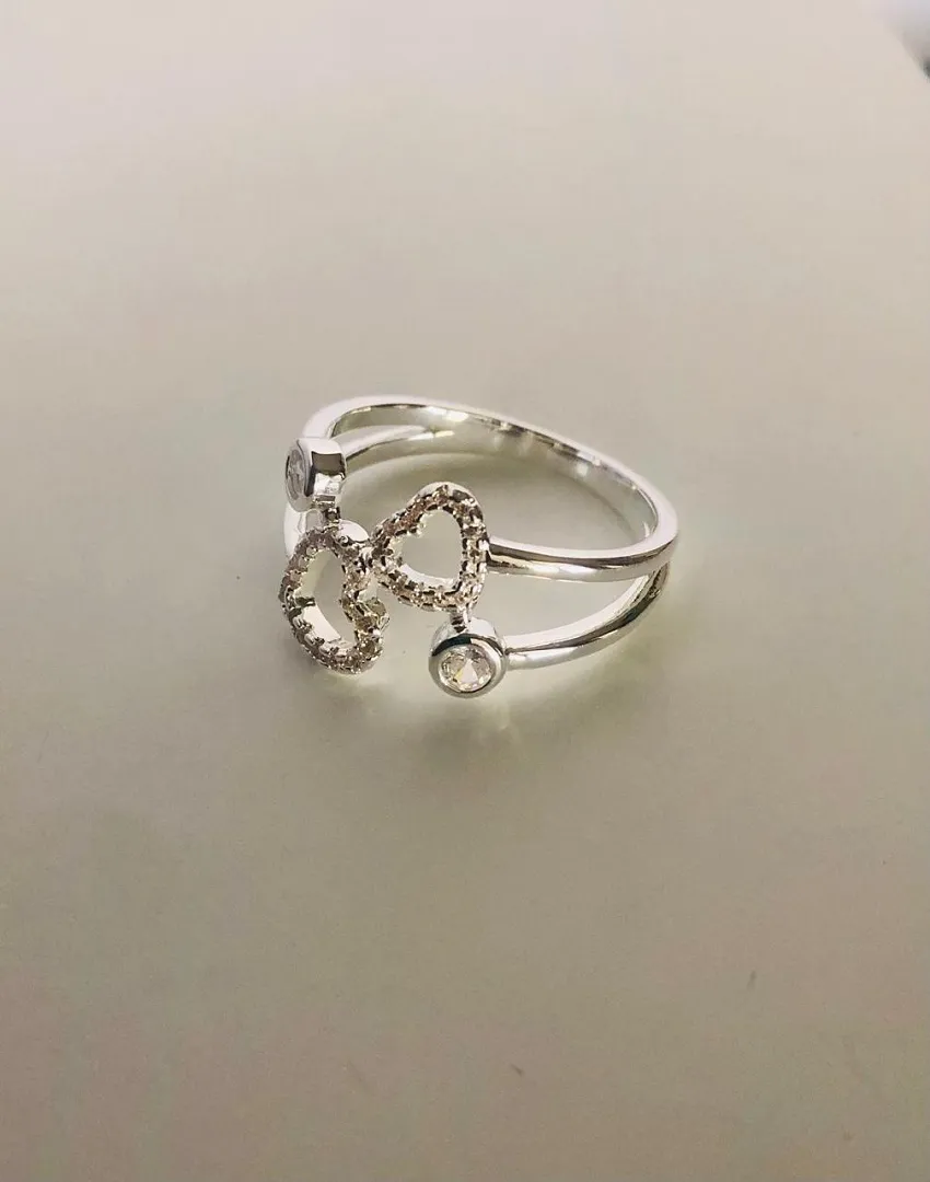 ANEL DELICADO CRAVEJADO MICROZIRCÔNIA BANHO DE PRATA PH