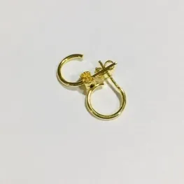 BRINCO ARGOLA COM TARRACHA PEQUENO DOURADO