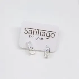 BRINCO ARGOLINHA FILETE ZIRCÔNIA BANHO DE PRATA