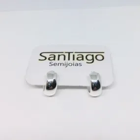 BRINCO ARGOLINHA LISA PEQUENA 01 BANHO DE PRATA FBNA
