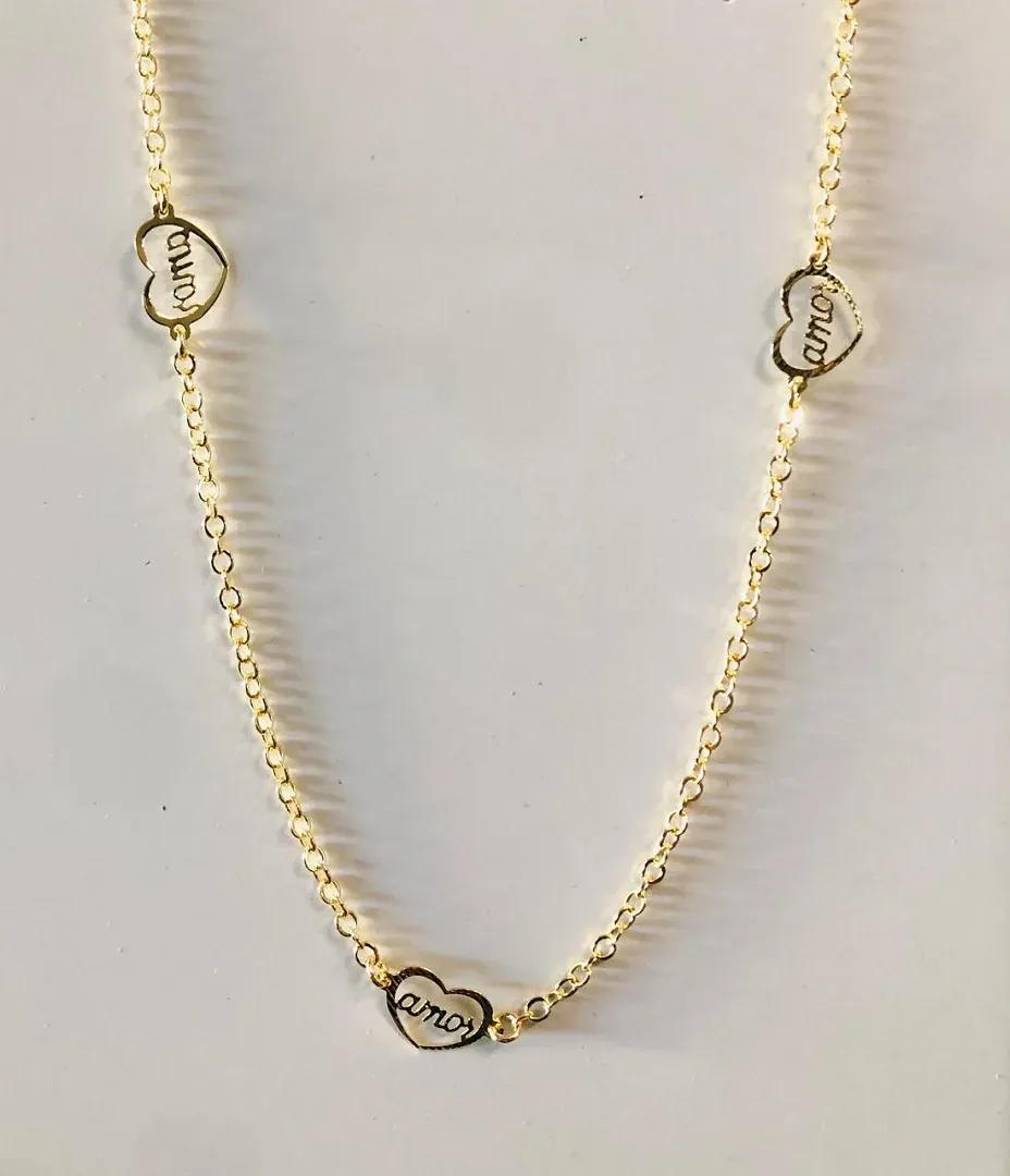 CORRENTE CHOKER AMOR NO CORAÇÃO ADNY