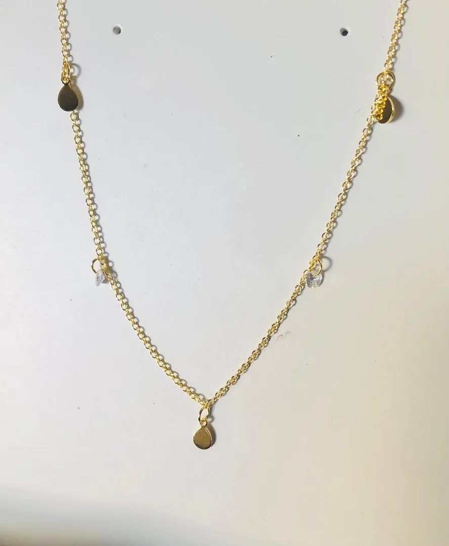 CORRENTE CHOKER GOTAS E PEDRAS ADNY