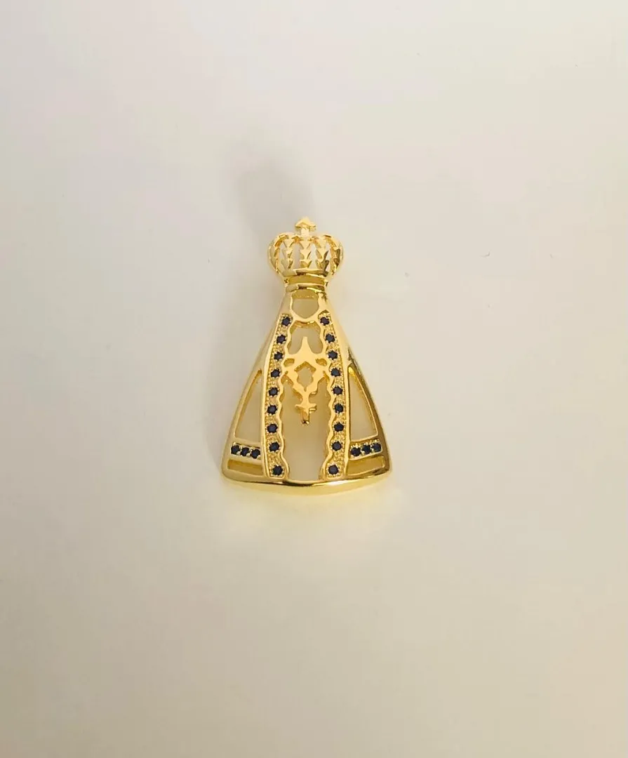 PINGENTE NOSSA SENHORA VAZADA CRAVEJADA PH