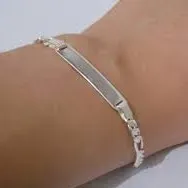 PULSEIRA PLACA BANHO DE PRATA