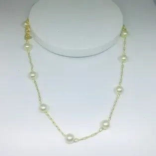 CORRENTE CHOKER PÉROLAS TRADICIONAL 28CM ADNY